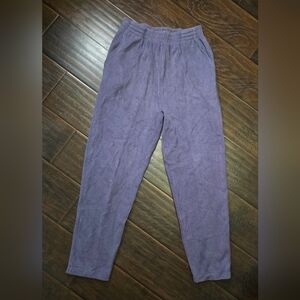 Dressbarn Womens Purple Elastic Waist Sweatpants Large